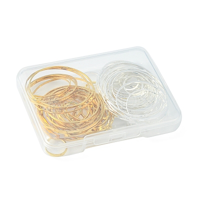 80Pcs 8 Style Brass Linking Rings KK-FS0001-15-1