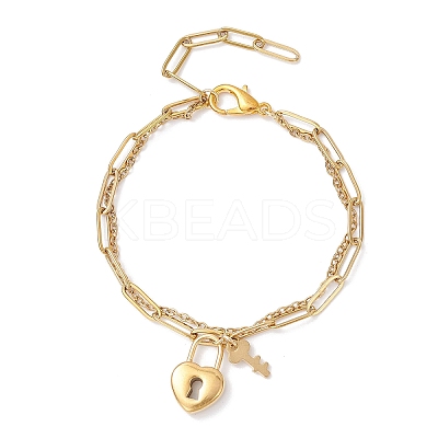 304 Stainless Steel Multi-layered Bracelets BJEW-JB12241-02-1