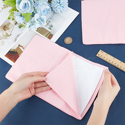 2Pcs 2 Style 4 Layers Silver Polishing Cloth TOOL-BBC0001-04B-1