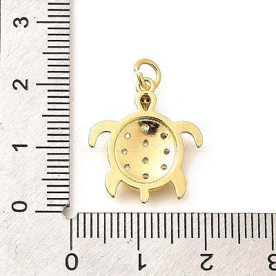 Brass Micro Pave Cubic Zirconia Pendants KK-Q040-02A-G-1