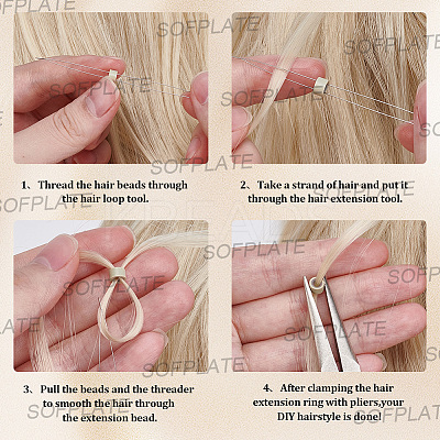 500Pcs Silicone Hair Coil Cuffs OHAR-SP0001-14C-1