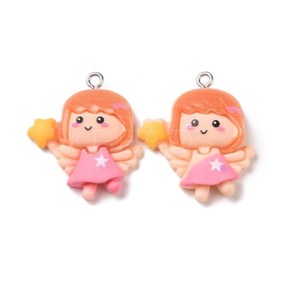 Opaque Resin Pendants RESI-G032-H03-1