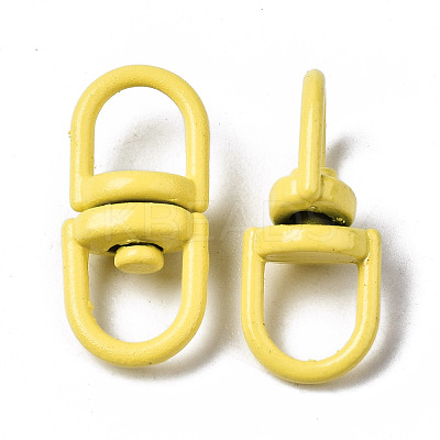 Spray Painted Alloy Double Eye Swivel Clasps PALLOY-T080-03-NR-1