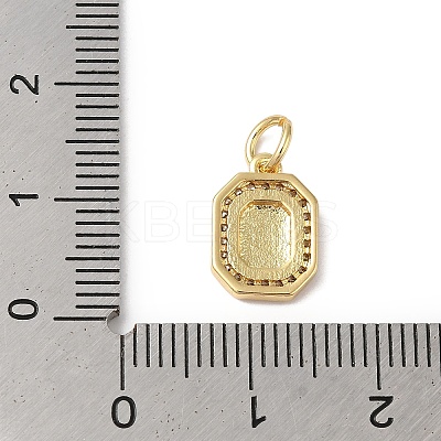 Real 18K Gold Plated Brass Micro Pave Clear Cubic Zirconia Pendants KK-L216-002G-D-1