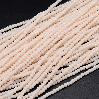 Faceted Rondelle Glass Beads Strands X-GLAA-M028-2mm-B02-1