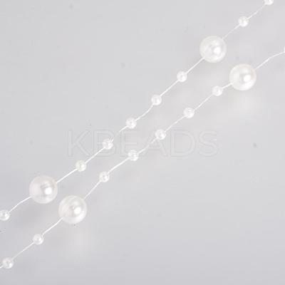 Acrylic Imitation Pearl Beaded Trim Garland Strand AJEW-R066-60m-10-1