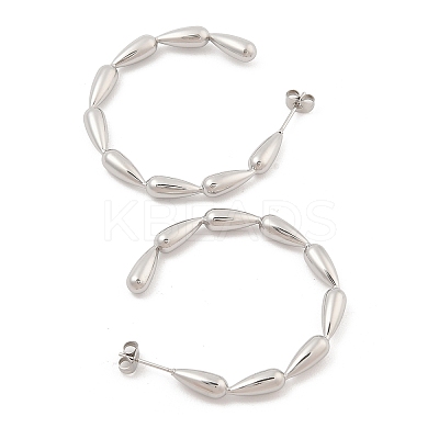304 Stainless Steel Teardrop Stud Earrings for Women EJEW-C120-20P-1