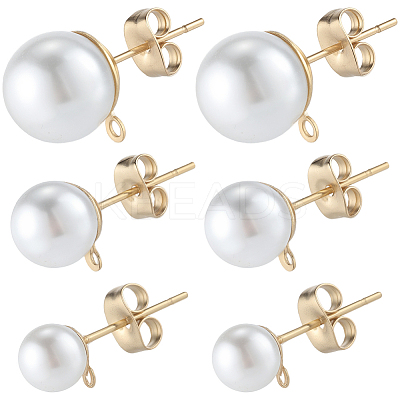 304 Stainless Steel Stud Earring Findings EJEW-SP0001-17H-1