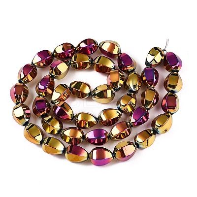 Electroplate Glass Beads Strands EGLA-T028-01K-1
