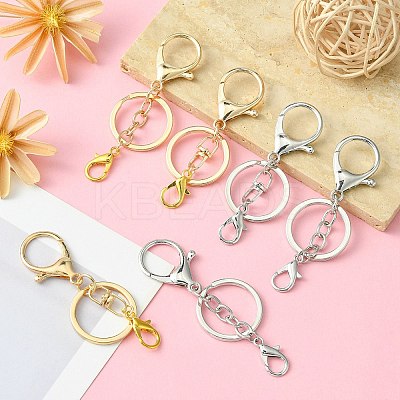 20Pcs 4 Style Alloy Key Rings KEYC-CJ0001-06-1