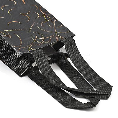 Non-Woven Reusable Folding Wine Bottle Gift Bags with Handle ABAG-C012-06-1