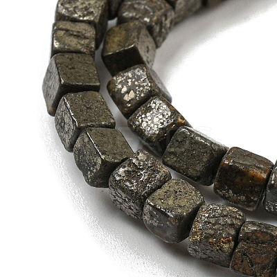 Natural Pyrite Beads Strands G-F631-K29-1
