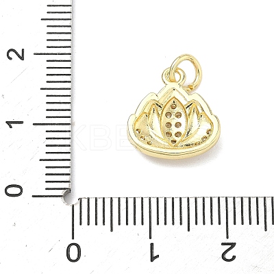 Brass Micro Pave Cubic Zirconia Pendants KK-K417-11B-G-1
