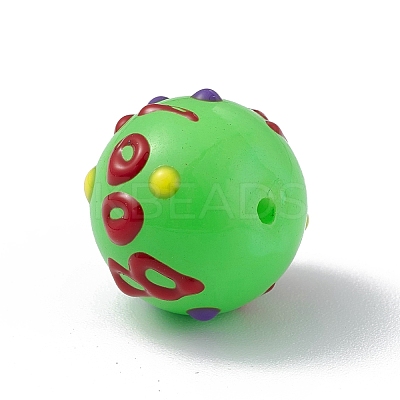 Opaque Painted Glass Beads LS-GLAA-B001-01E-1