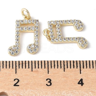 Brass Micro Pave Clear Cubic Zirconia Pendants KK-H449-85C-G-RS-1