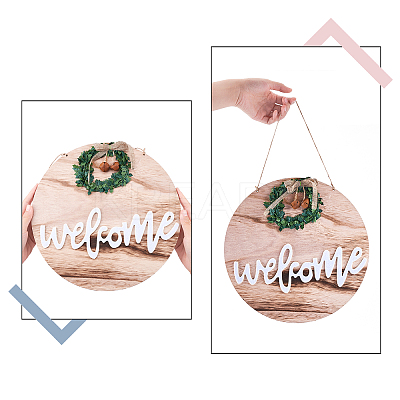 Wooden Ornaments HJEW-WH0006-42-1
