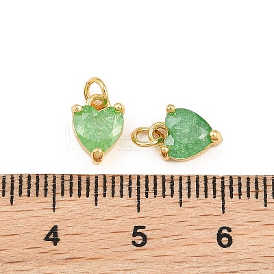 Brass Pave Cubic Zirconia Charms KK-Q085-08G-08-1