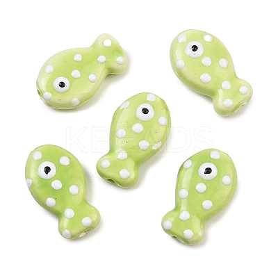 Handmade Porcelain Beads X-PORC-B009-03K-1