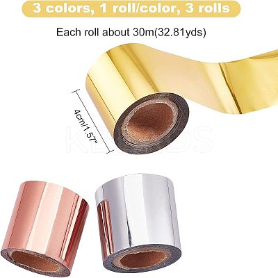 3 Rolls 3 Colors Heat Transfer Vinyl Sheets DIY-FH0003-44-1
