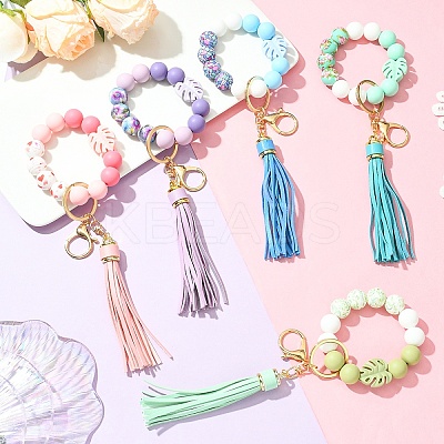 Silicone Beads Keychain KEYC-YW00193-01-1
