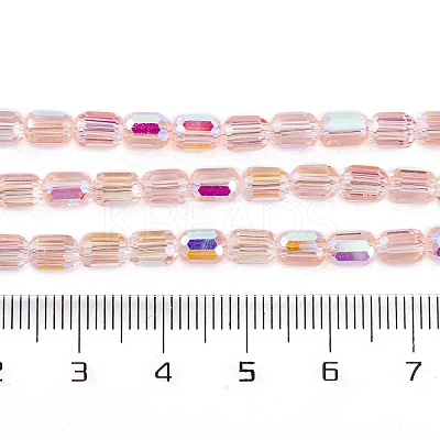 Electroplate Glass Beads Strands EGLA-D031-01Y-1