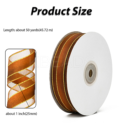 1Roll Solid Color Organza Ribbons ORIB-CY0001-03B-1