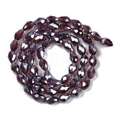 Transparent Electroplate Glass Beads Strands LS-EGLA-N013-T6mm-B03-1