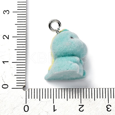Flocky Resin Pendants FIND-S001-08E-1