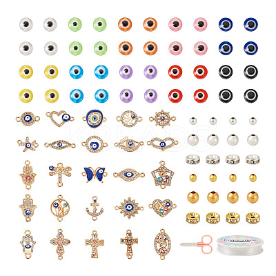 DIY Evil Eye Bracelet Making Kit DIY-TA0004-42-1