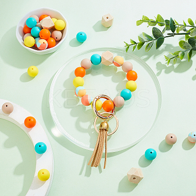 DIY Beaded Keychain Wristlet Making Kit DIY-CA0004-43-1