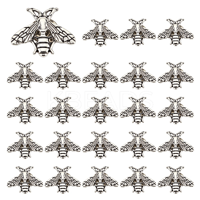 24Pcs Bees Alloy Brooch JEWB-ME0001-21AS-1