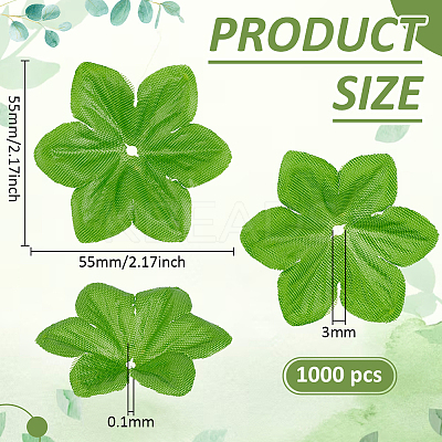 1000Pcs Silk Artificial Leaf AJEW-BC0009-98A-1