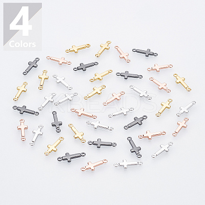 40Pcs 4 Colors Brass Links Connectors KK-PH0003-75-1