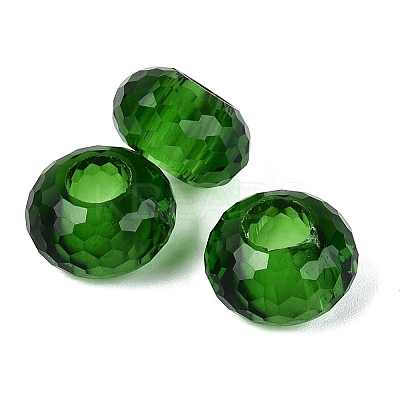 Transparent Glass European Beads GPDL-Q024-14mm-A05-1