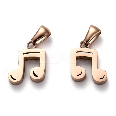 Ion Plating(IP) 304 Stainless Steel Pendants STAS-Z006-11RG-1