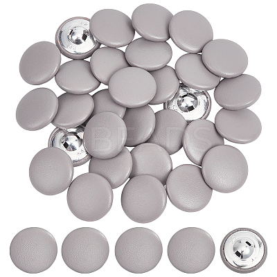30Pcs Imitation Leather Snap Bottons BUTT-NB0001-90D-1