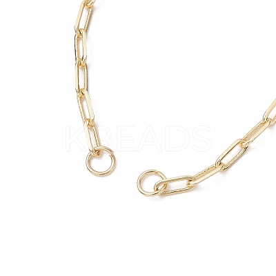 Soldered Brass Paperclip Chain Slider Bracelet Making AJEW-JB01556-1