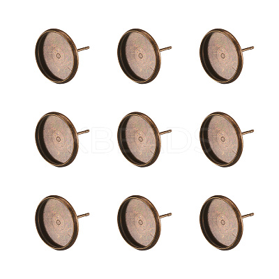 Brass Ear Studs Settings X-IFIN-Q005-AB-1