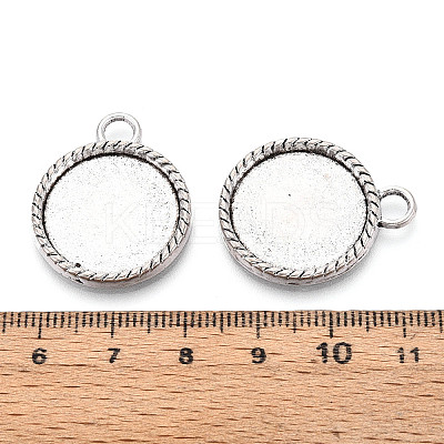 Tibetan Style Alloy Pendant Cabochon Settings PALLOY-N178-10AS-1