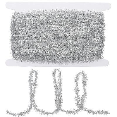 25 Yards Polyester Filigree Sparkle Tinsel Hanging Garland DIY-CY0001-97D-1