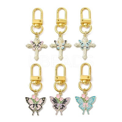 Alloy Enamel Pendant Decorations HJEW-JM01352-1