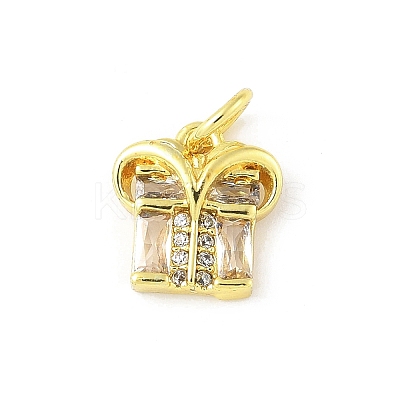 Brass Micro Pave Cubic Zirconia Pendants KK-Z101-02G-03-1