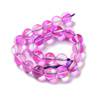 Synthetic Moonstone Beads Strands G-P528-J02-03-1