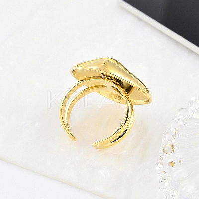 304 Stainless Steel Open Cuff Rings for Women STAS-Z111-01G-02-1