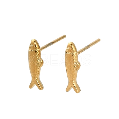 304 Stainless Steel Stud Earrings EJEW-C162-02D-G-1