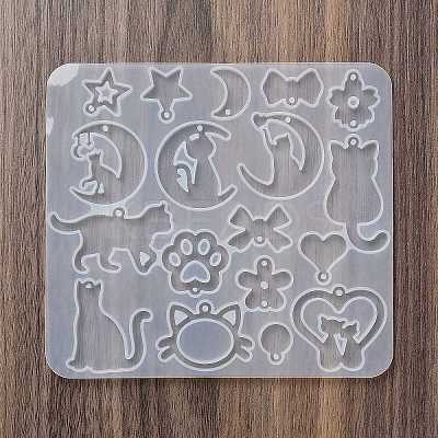 Kitten Earrings Pendants DIY Silicone Mold X1-DIY-Q033-08C-1