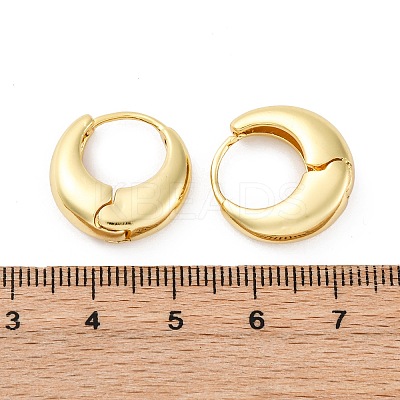 Rack Plating Brass Thick Hoop Earrings for Men Women EJEW-F288-06G-1