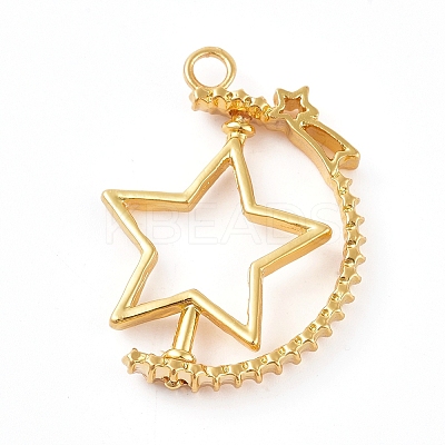Alloy Open Back Bezel Pendants LS-PALLOY-WH0067-92G-1