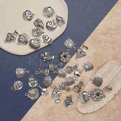 10 Styles Tibetan Style Alloy Pendants FIND-SZ0003-64-1