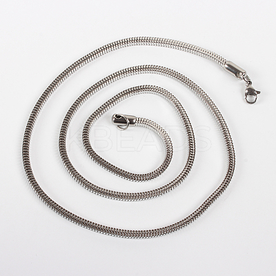 Tarnish Resistant 304 Stainless Steel Snake Chain Necklace Making STAS-P045-31P-1